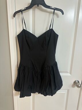 Bardot mini puff dress